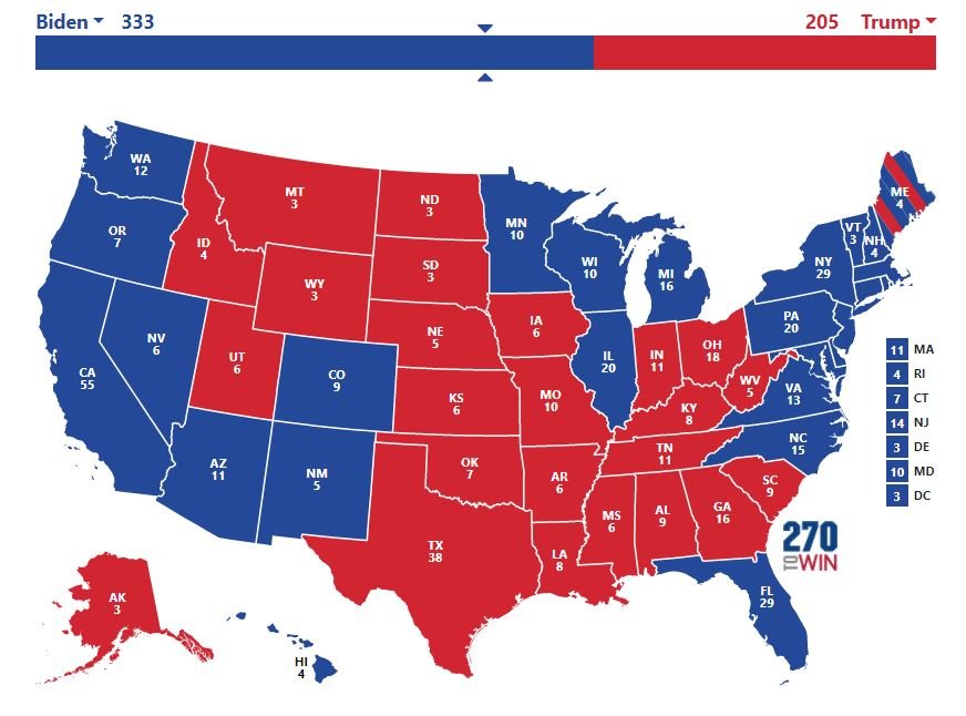 Surly Official 2020 Electoral Map Predictions - Cloak Room - Surly Horns