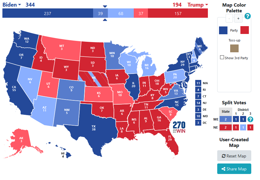 Surly Official 2020 Electoral Map Predictions - Page 3 - Cloak Room ...