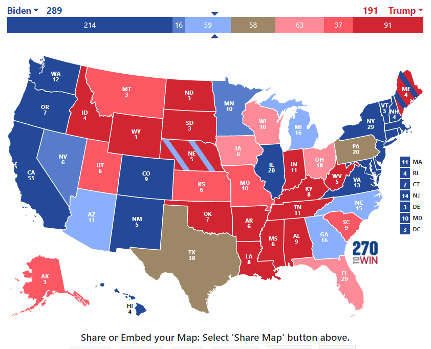 Surly Official 2020 Electoral Map Predictions - Page 3 - Cloak Room ...