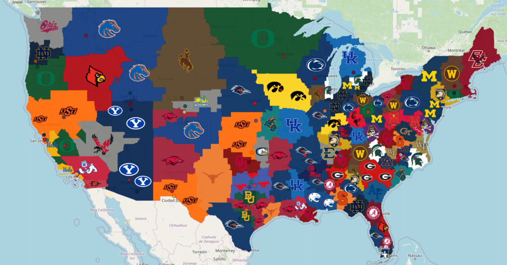 College Football Imperialism Map 2021 - Football - Surly Horns